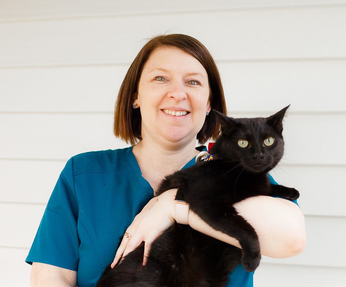 Kim with Edith the Cat